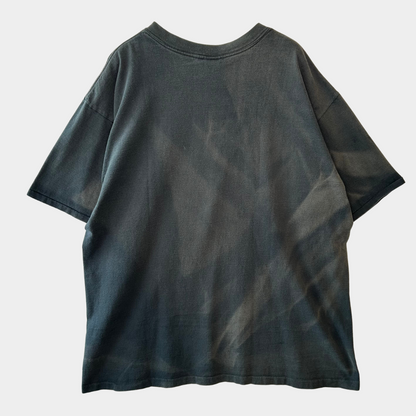 90's TY WILSOON アートTシャツ サンフェード 黒(XL)/A6486T-SO
