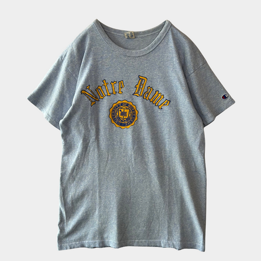 80's Champion 88/12 Notre Dame カレッジTシャツ 水色(L)/A7113T-SO