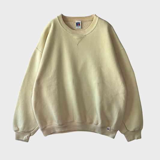 00's Russell Athletic ラッセル 無地スウェット ベージュ (XL)/B2963S-SO