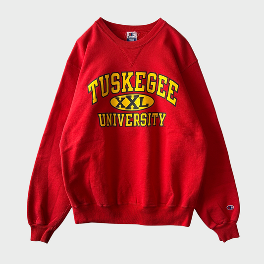 90's Champion チャンピオン TUSKEGEE UNIVERSITY カレッジスウェット 赤 (L) /B1592S-SO