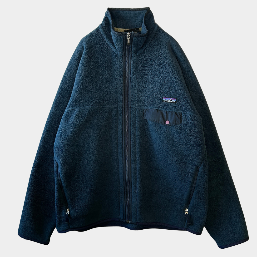07 Patagonia パタゴニア スナップT フルジップ フリースジャケット ネイビー(M)/C0101F-SO