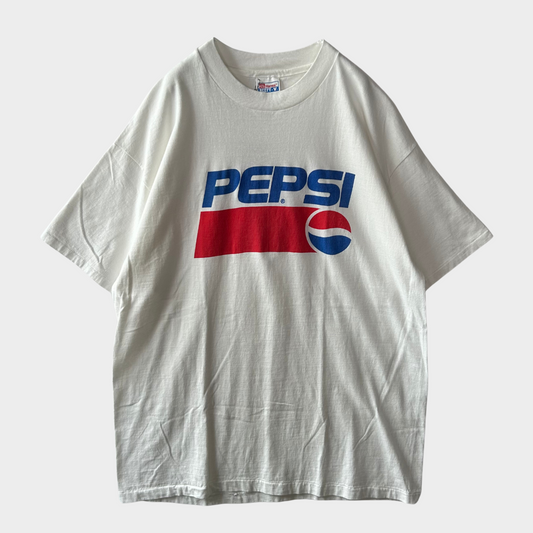 90's Hanes PEPSI COLA 企業Tシャツ 白 (XL)/B2043T-SO