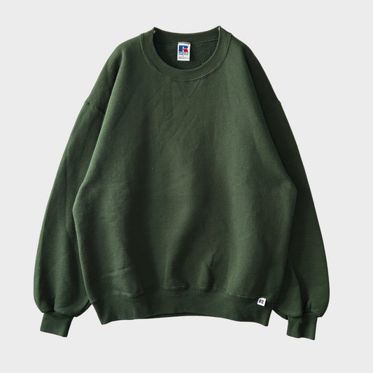 90's Russell Athletic ラッセル 無地スウェット 緑 (L)/B3019S-SO