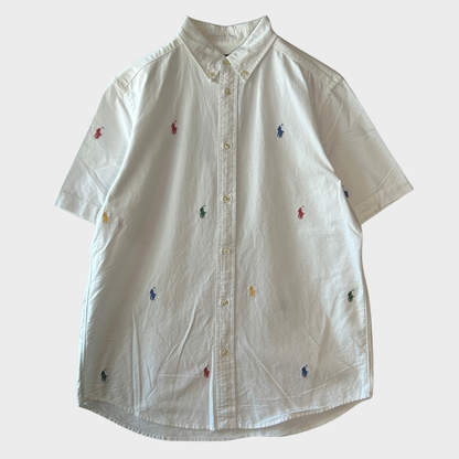 POLO RALPH LAIREN カラフルポニー 総柄 半袖シャツ (XL/TG)/B2800S-SO