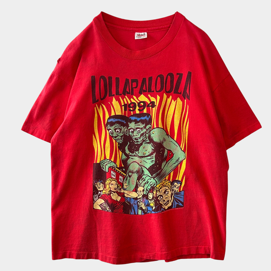 90's LOLLAPALOOZA ロラパルーザ 1994 イベントTシャツ バンドT 赤 anvil (XL)/C0619T-SO