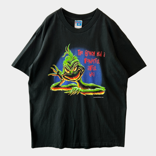 90's Dr.Seuss ドクター・スース グリンチ プリントTシャツ 黒(XL)/B2171T-SO