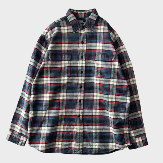 00's Polo Ralph Lauren ラルフローレン チェックシャツ MATLOCK 青赤白黒 (L)/A8163SH-SO