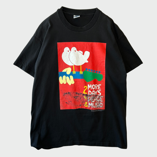 90's GEM WOOD STOCK94' ウッドストックフェス Tシャツ シングルステッチ 黒(XL)/A7380T-SO