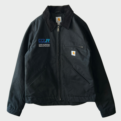 00's Carhartt カーハート デトロイトジャケット 企業ロゴ入り 黒 (S)/B3260J-SO