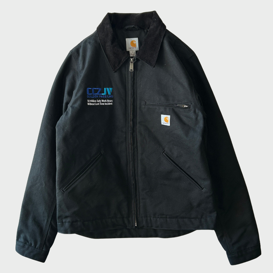 00's Carhartt カーハート デトロイトジャケット 企業ロゴ入り 黒 (S)/B3260J-SO