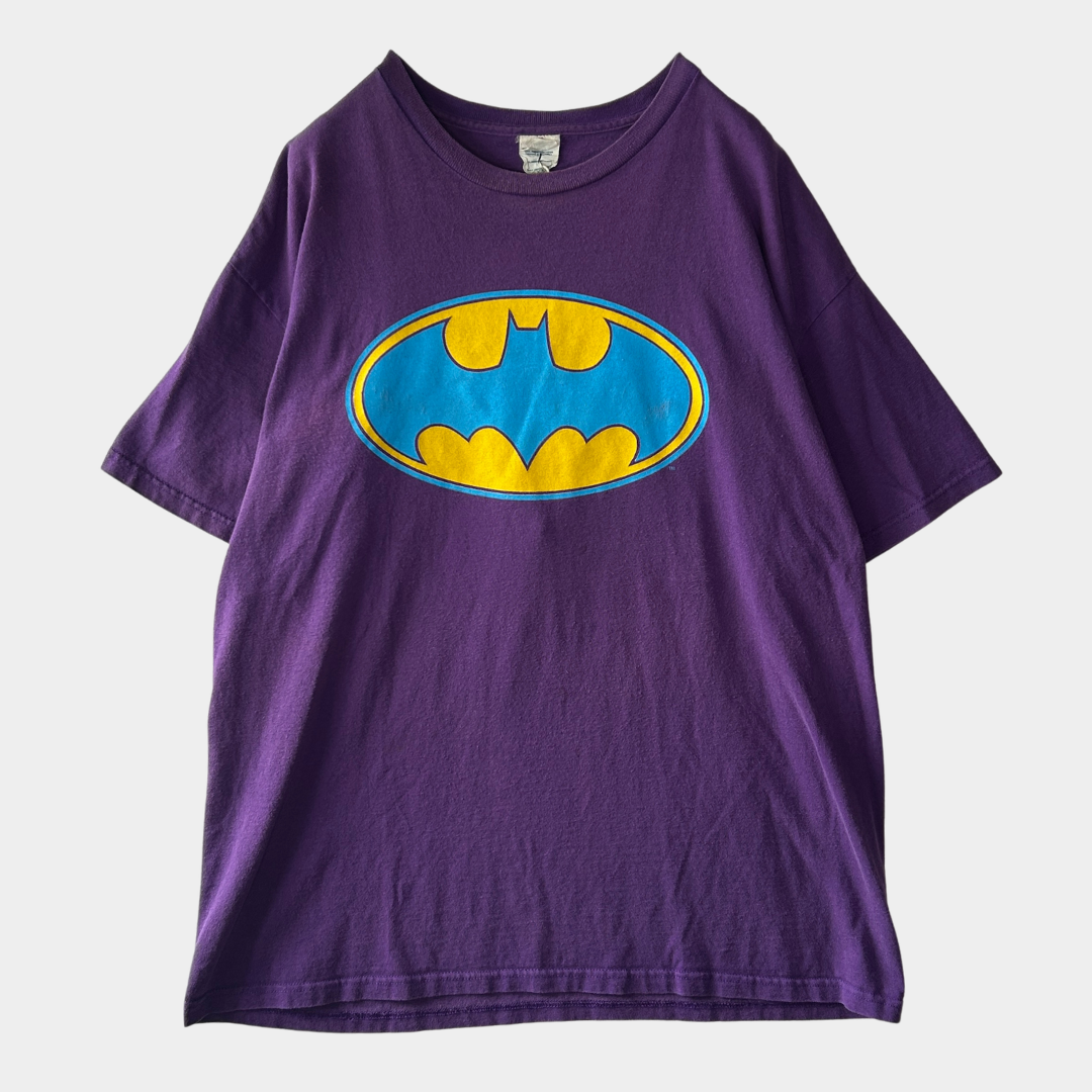 00's Delta バットマン デカロゴTシャツ 紫 (XL)/C1012T-SO