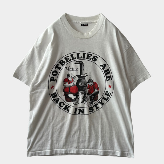 90's Fruit of The Loom Potbellies Are Back In Style Tシャツ 白(XL)/A6402T-SO