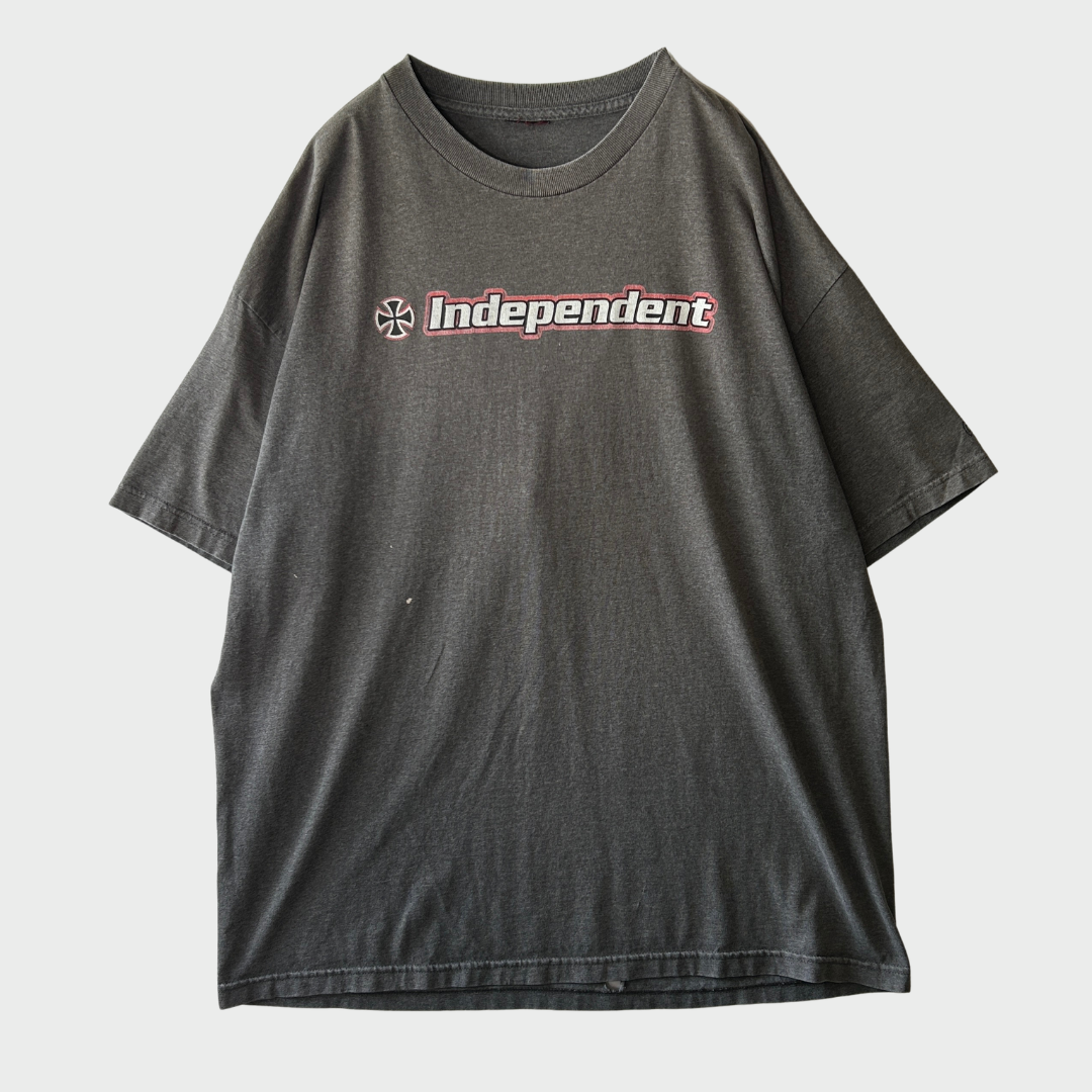 00's Independent インディペンデント アイアンクロスTシャツ チャコールグレー /B3053T-SO