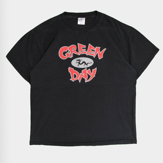 00's Green Day ドラゴン ツアーTシャツ 黒(L)/A2720T-SO
