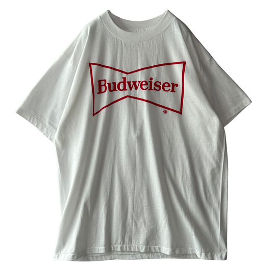 90's Budweiser バドワイザー アルコールTシャツ 白 (XL)/B2749T-SO