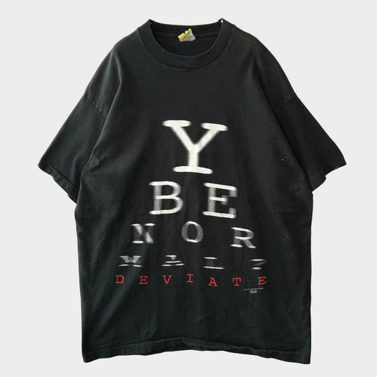 90's X-AM Warner Bros Y Be NORMAL モーションロゴTシャツ 黒 (XL)/B2579T-SO
