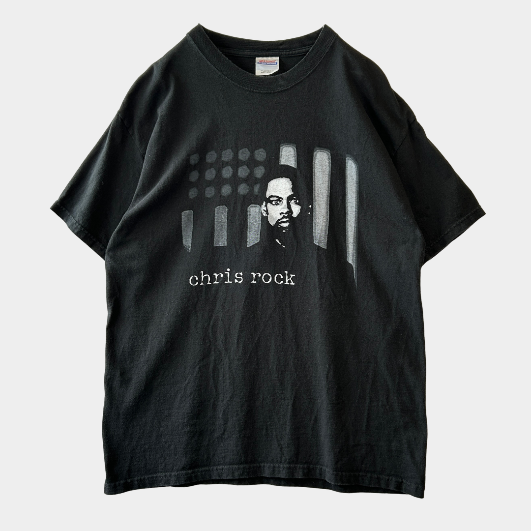 00's Chris Rock クリス・ロック "the black ambition" コメディーツアーTシャツ ブラック(L)/C1111T-SO