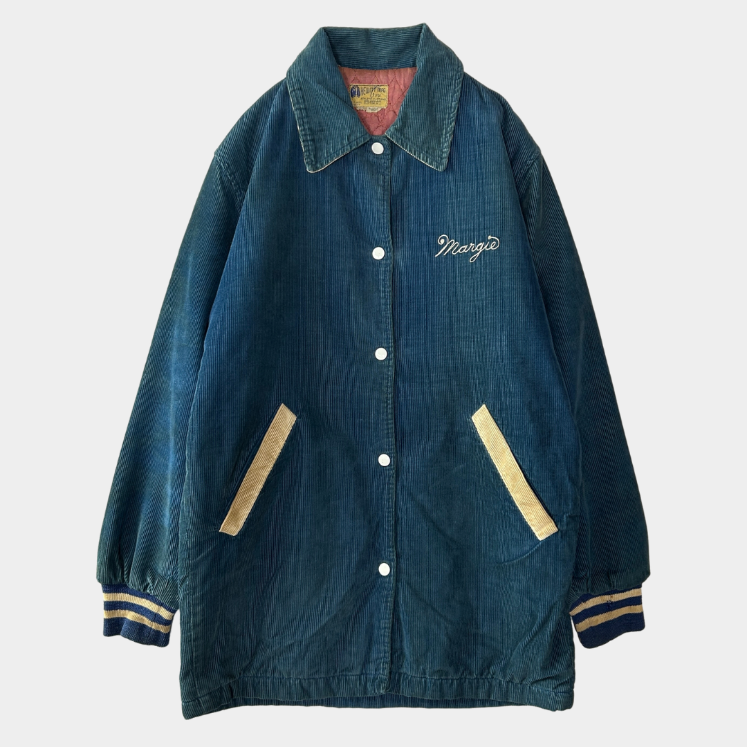 60's ~ HEWITT mfg コーデュロイ スタジャン レディース インディアン (不明)/A5768J-SO