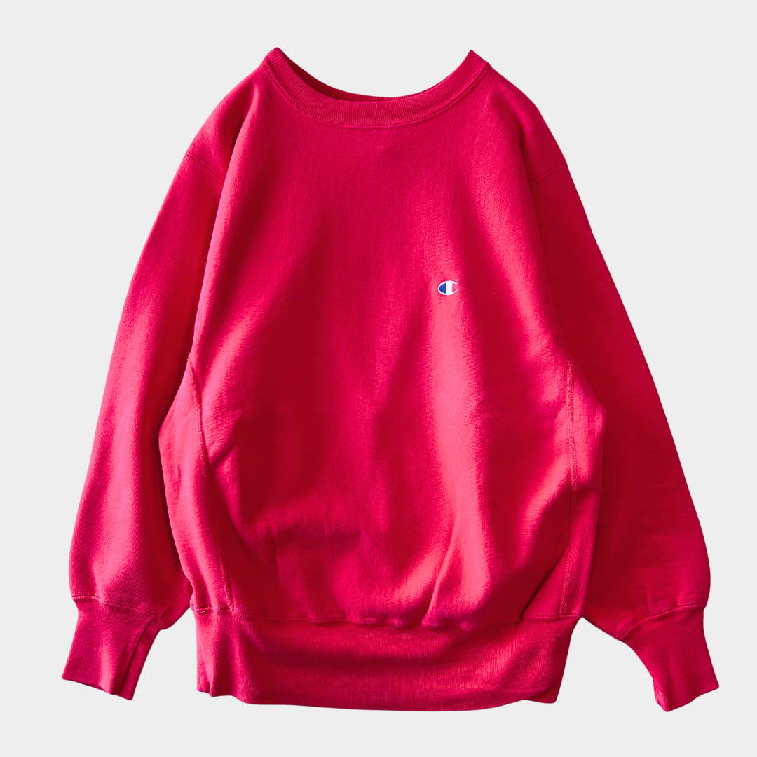 90's Champion Reverse Weave リバースウィーブ スウェット 無地 ピンク(M)/C1672R-SO