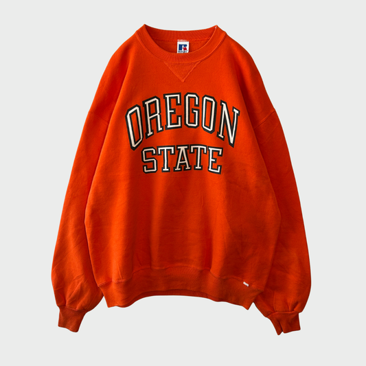 90's Russell Athletic ラッセル OREGON STATE カレッジスウェット オレンジ (XL) /B1683S-SO