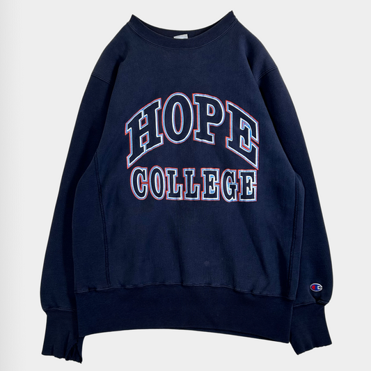 90's リバースウィーブ HOPE COLLEGE 紺 (L)/A1345S-SO