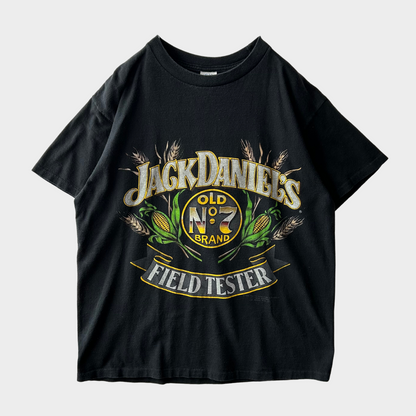 80's JACK DANIEL'S ウイスキー 企業Tシャツ 黒 (L)/B2136T-SO