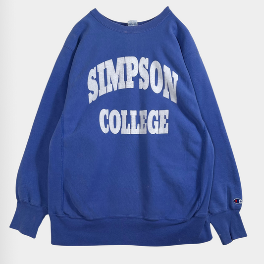 90's リバースウィーブ SIMPSON COLLEGE 青 (XL)/A2669S-SO