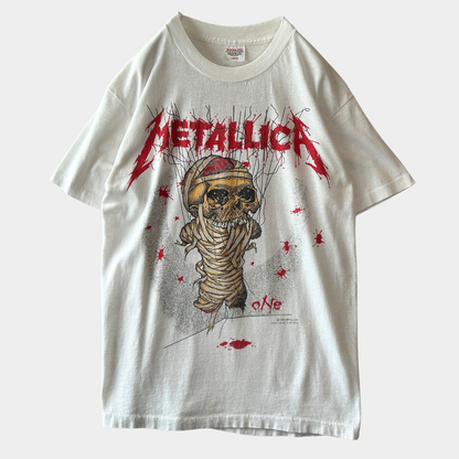 80's Metallica × Pushead メタリカ 『One』プロモTシャツ バンドT パスヘッド (L)/A8529T-SO