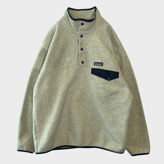 00's Patagonia シンチラスナップT フリースジャケット オートミール (L)/B3160F-SO