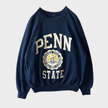 80~90's カレッジスウェット "Penn State" ラグラン ネイビー (サイズ不明)/B1759S-SO