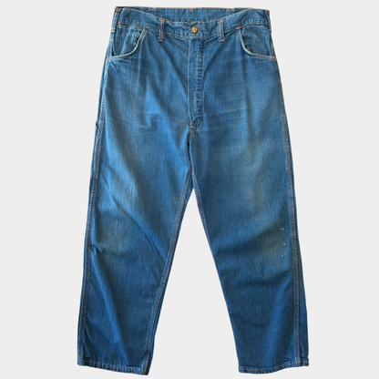 70's Unknown Brand デニムペインターパンツ ワークパンツ(w34)/A6732P-SO