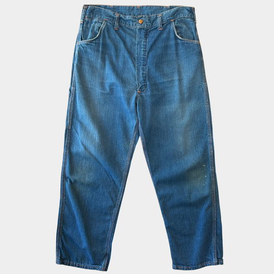 70's Unknown Brand デニムペインターパンツ ワークパンツ(w34)/A6732P-SO