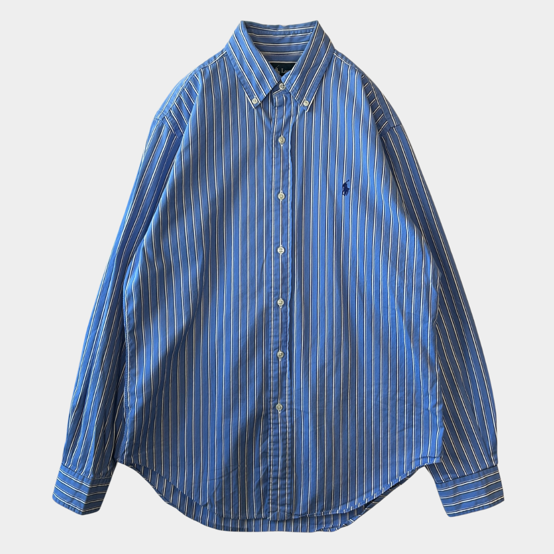 Ralph Lauren ラルフローレン "CLASSIC FIT"ストライプシャツ (M)/A8025SH-SO