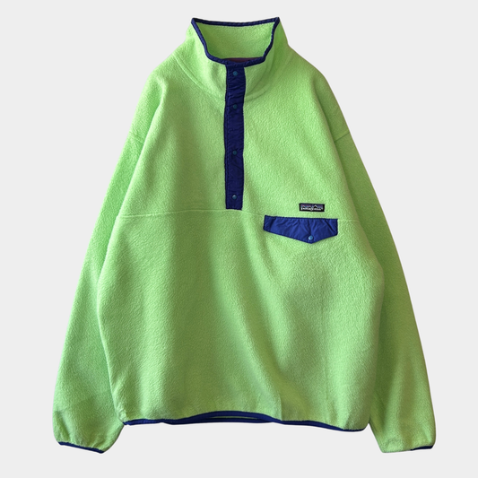 1991 Patagonia パタゴニア スナップT フリースプルオーバー アップルグリーン (L)/C0212F-SO
