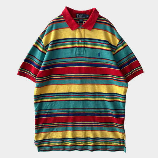 00's Ralph Lauren ポロシャツ 赤緑黄青 (L)/B2504T-SO