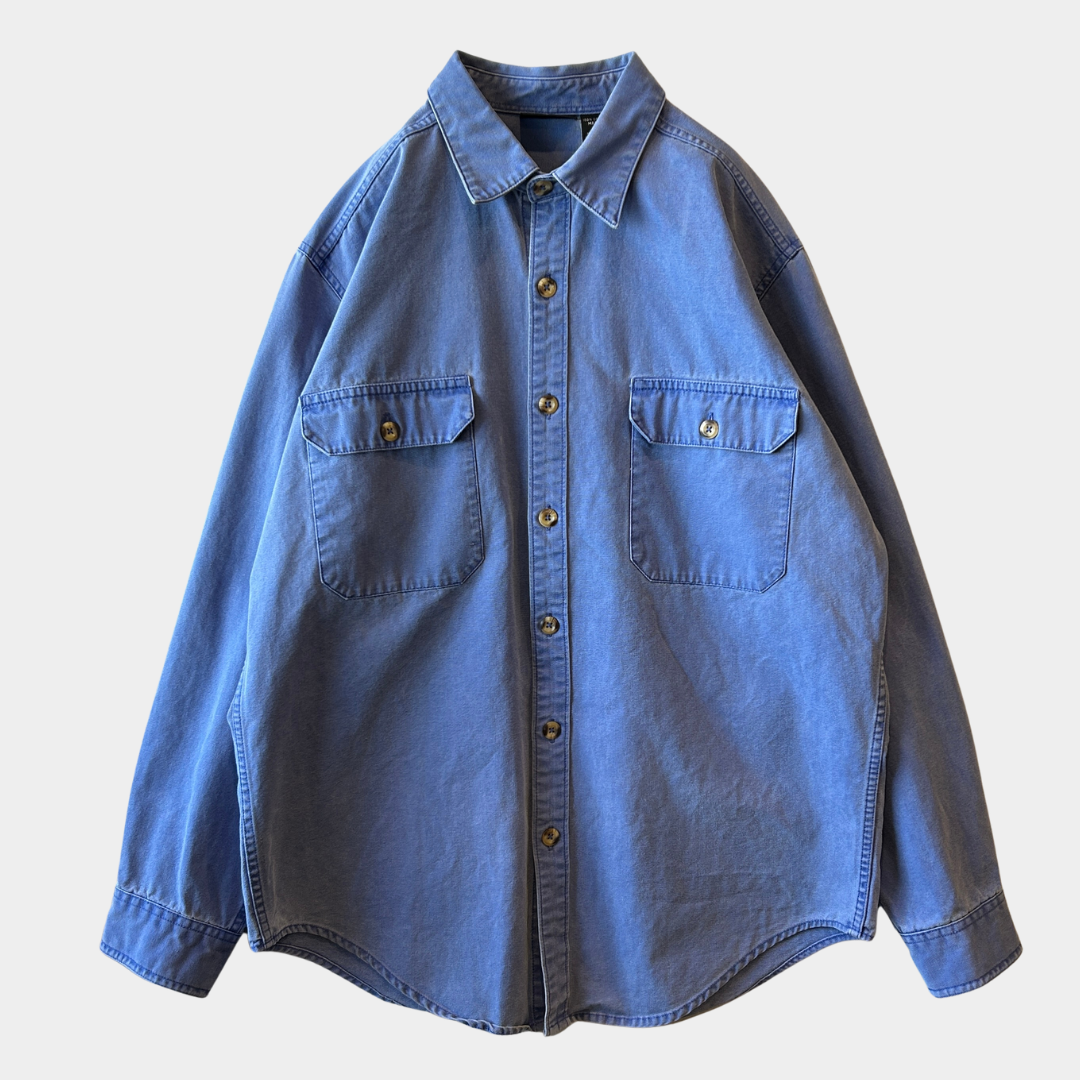 ９0's Patagonia パタゴニア Original Canvas Shirt コットンワークシャツ (L)/A9177SH-SO