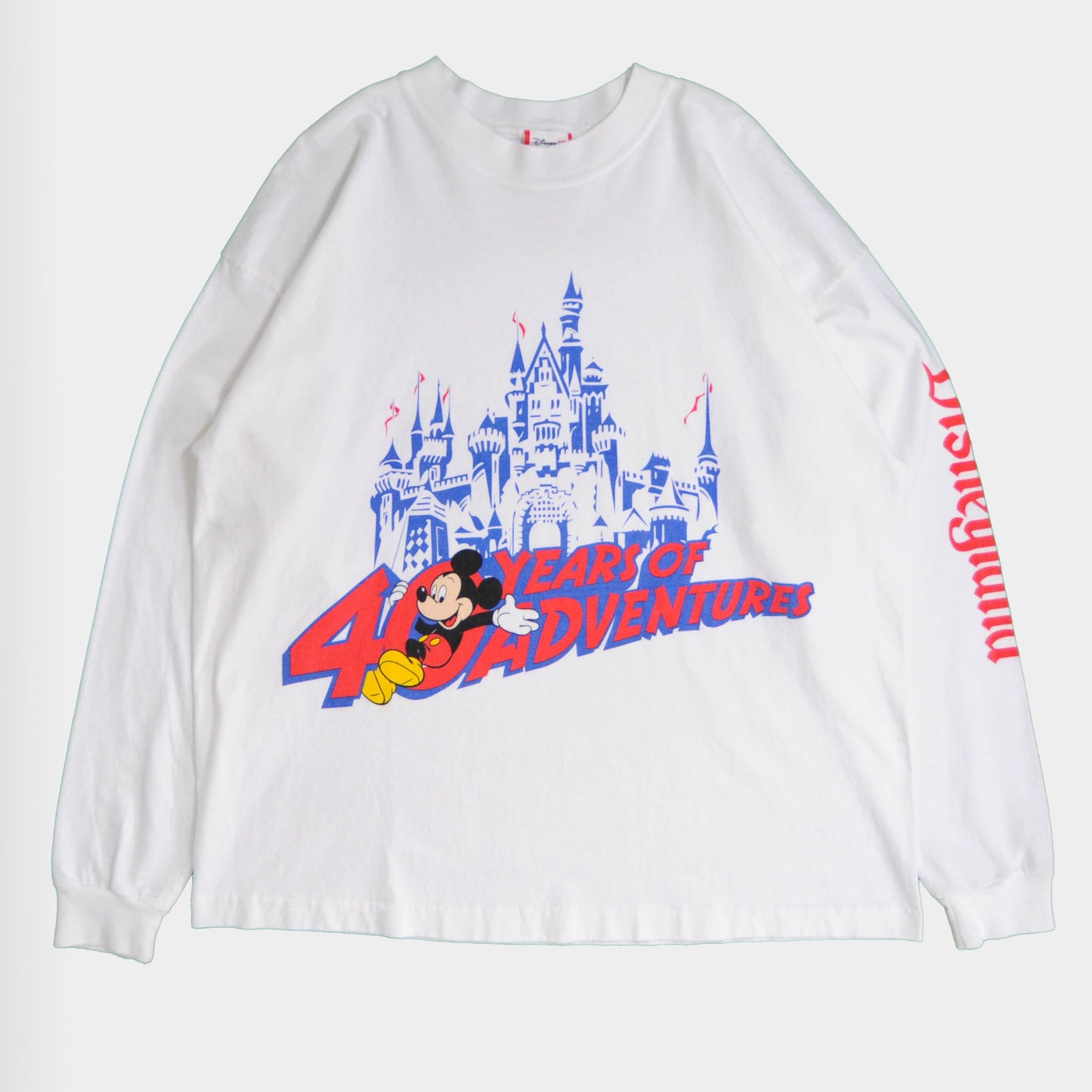 90's Disney 40Years Of Adventure ロングTシャツ 白/A3836T-SO