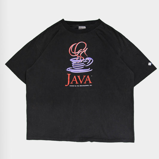 90's JAVA Sun micro systems Tシャツ 黒(XL)/A3577T-SO