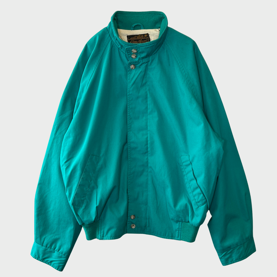 90's Eddie Bauer ハリントンジャケット ターコイズ スウィングトップ