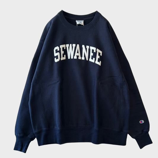 00's Champion リバースウィーブ "SEWANEE" スウェット ネイビー(XL)/B4110R-SO