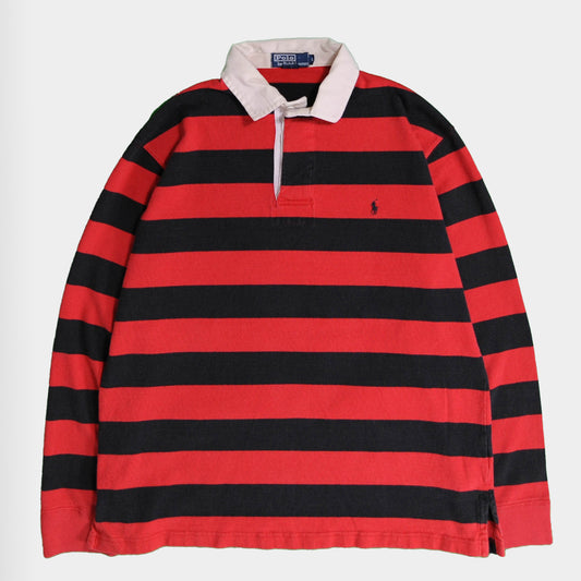 00's Polo by Ralph Lauren ラガーシャツ ボーダー (L)/A4609SH-SO