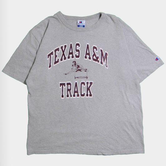 90's champion "TEXAS A&M TRACK" Tシャツ (L)/A2833T-O