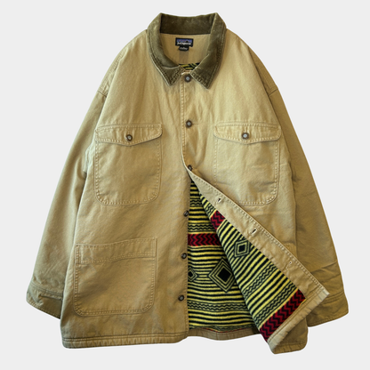 90's Patagonia パタゴニア ヌエボレンジコート ブルズアイ 裏フリース(L)/A9887J-SO