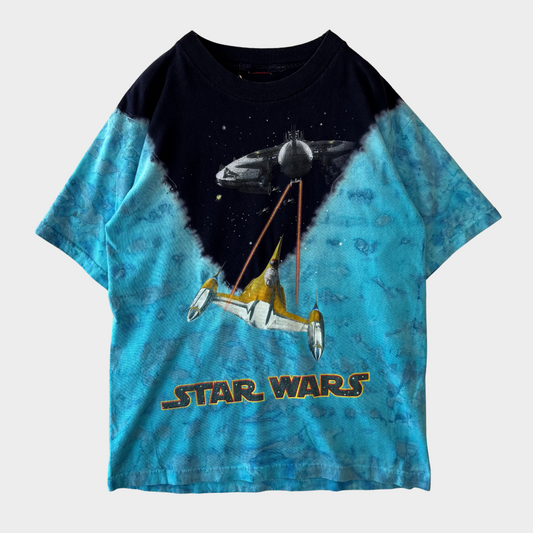 00's STAR WARS EP 1 Phantom Menace スターウォーズ Tシャツ 青水色 (サイズ不明)/B2669T-SO