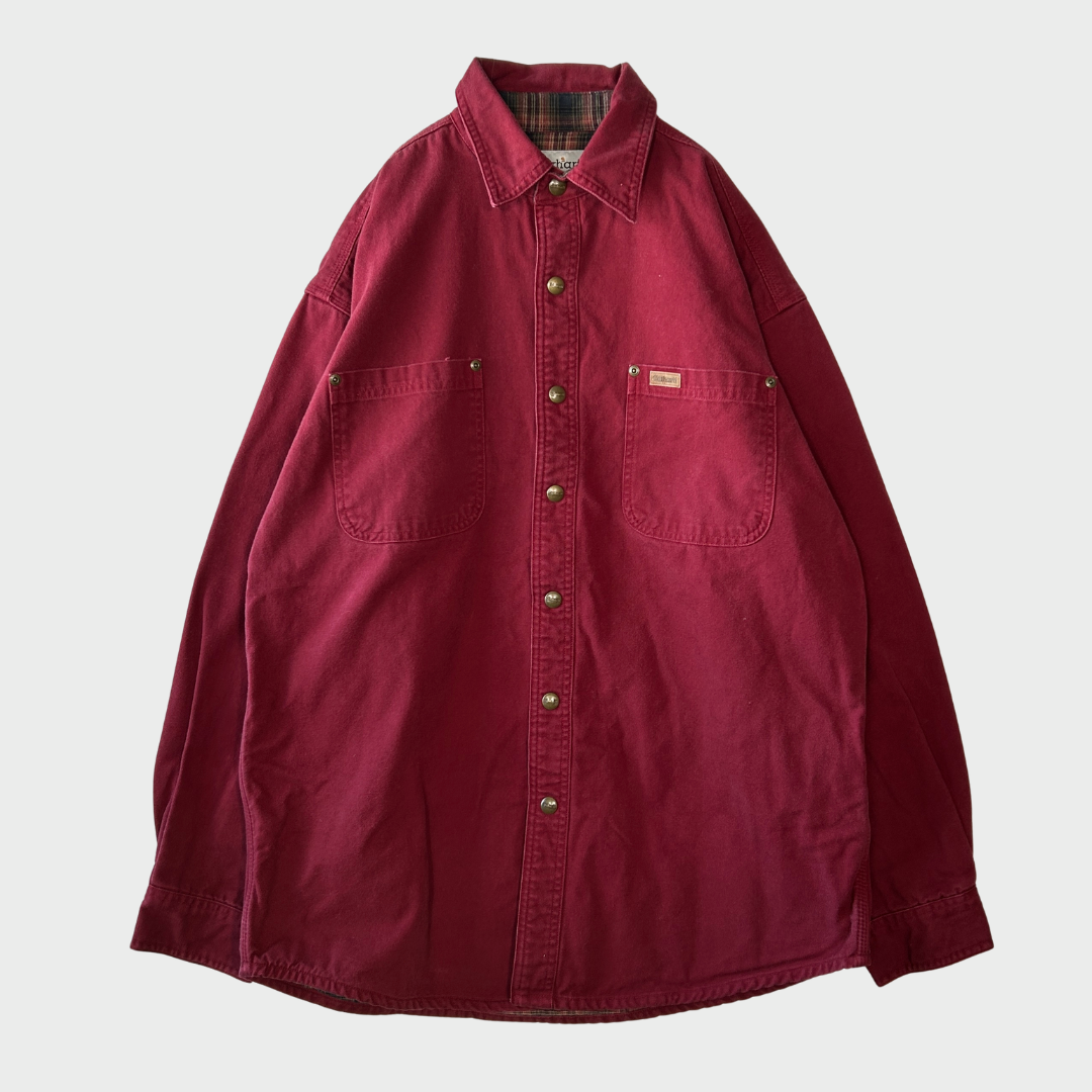 Carhartt カーハート ダックワークシャツ ワインレッド (M) /B3249SH-SO