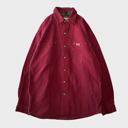 Carhartt カーハート ダックワークシャツ ワインレッド (M) /B3249SH-SO