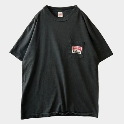 90's Marlboro マルボロ "SNAKE PASS" 企業Tシャツ 黒(Adult One Size)/0820T-SO
