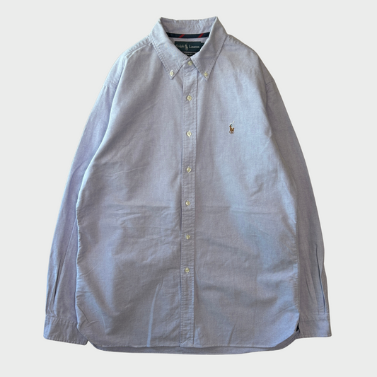 00's Ralph Lauren ラルフローレン オックスフォードシャツ 薄紫(L)/A8286SH-SO