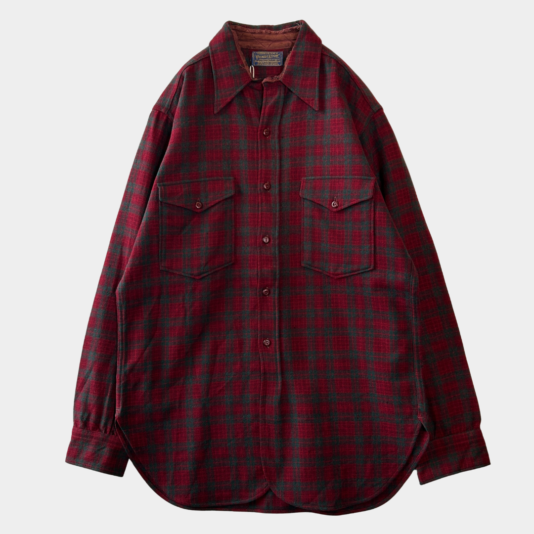 40~50's Pendleton ペンドルトン ウールシャツ レッド・グリーン/A8295SH-SO