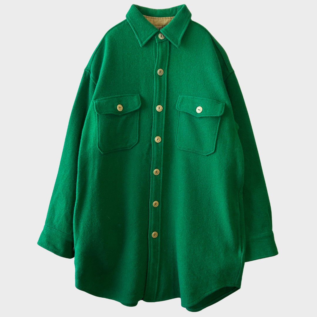 90's Ralph Lauren Country ラルフ ウールワークシャツ 緑 (6)/A5684S-SO